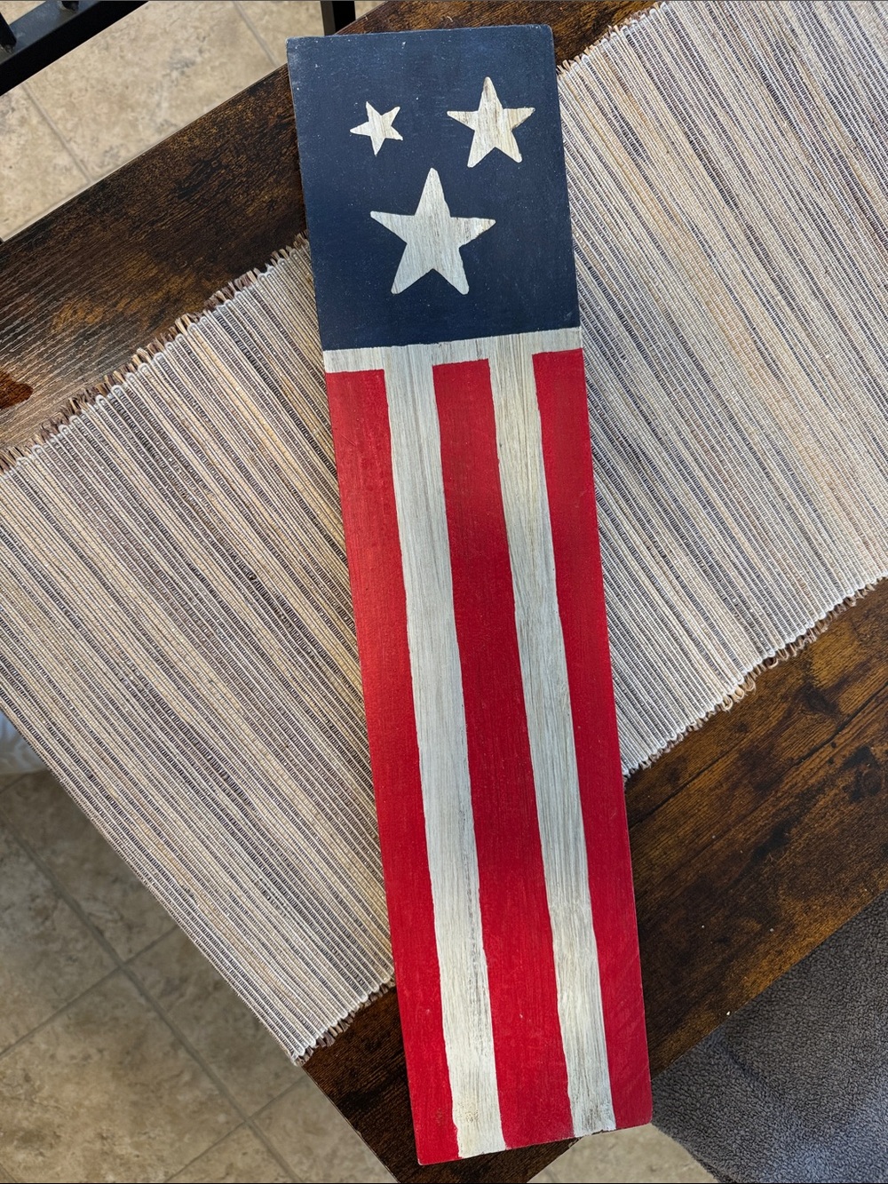 Patriotic Red, White & Blue Wooden Wall Decor - Brand
